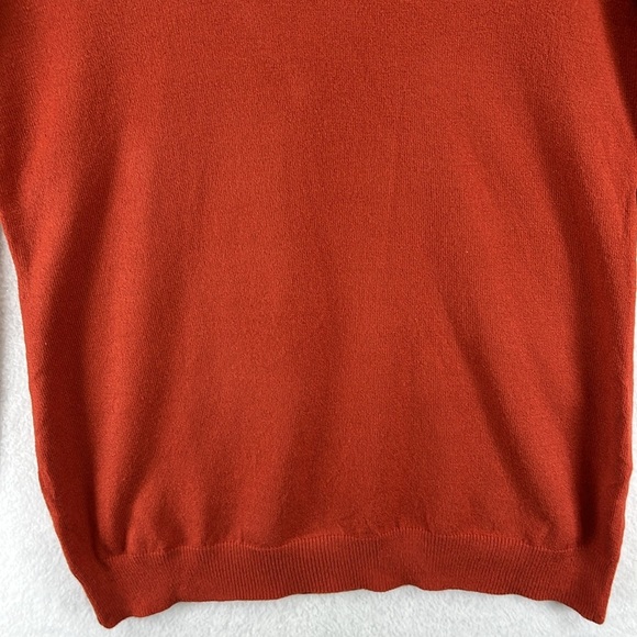 Love Ellie (Stitch Fix) Pullover Sweater Sz XS Rust V-Neck Back Detail NWOT - Picture 5 of 11